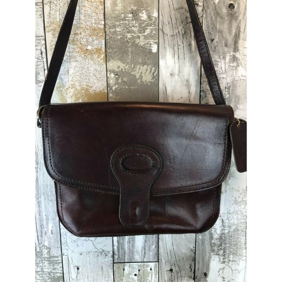 VINTAGE BURLINGTON DISTRESSED MESSANGER BAG - Picture 1 of 12